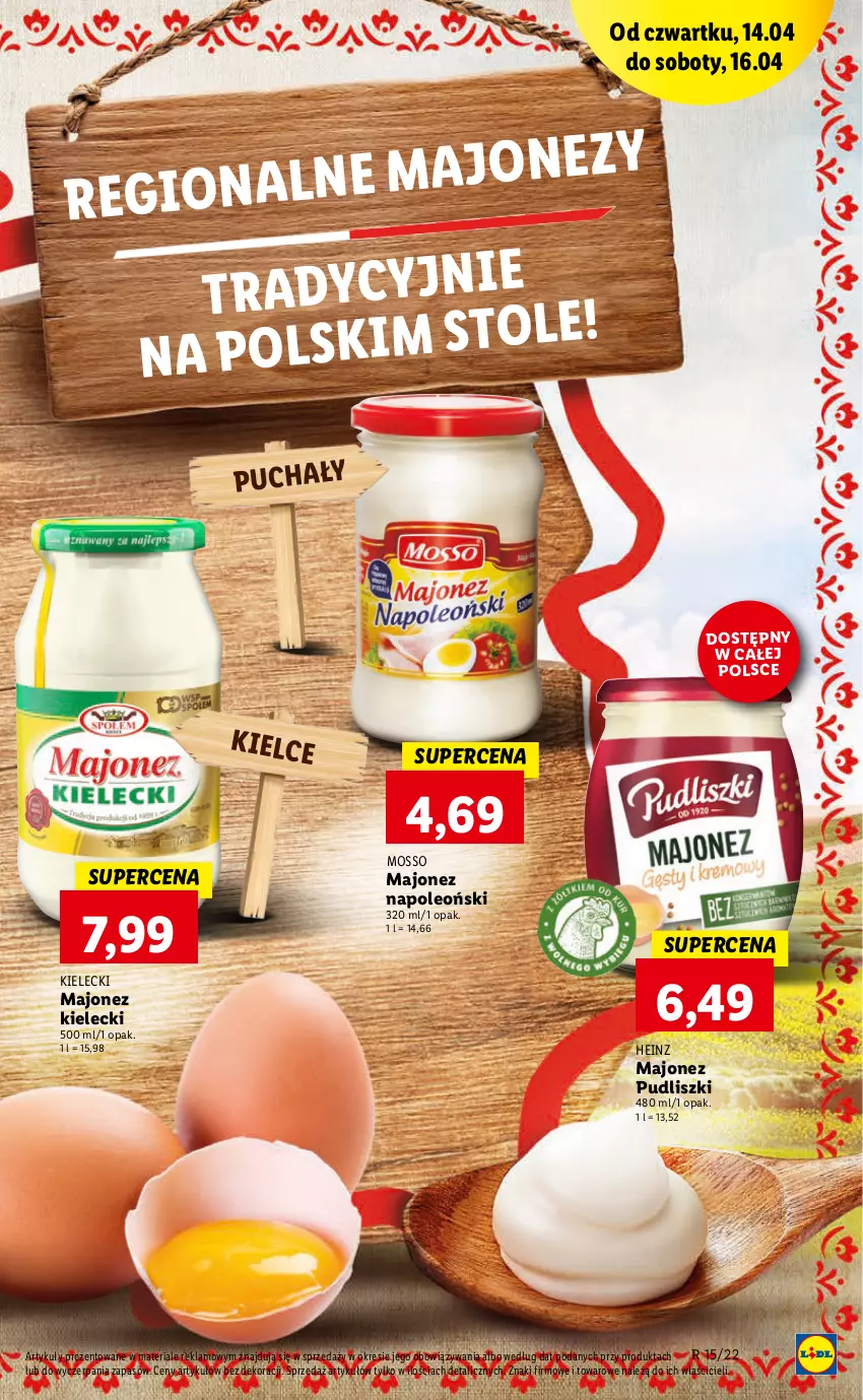 Gazetka promocyjna Lidl - GAZETKA - ważna 14.04 do 16.04.2022 - strona 71 - produkty: Heinz, Majonez, Oleo, Pudliszki