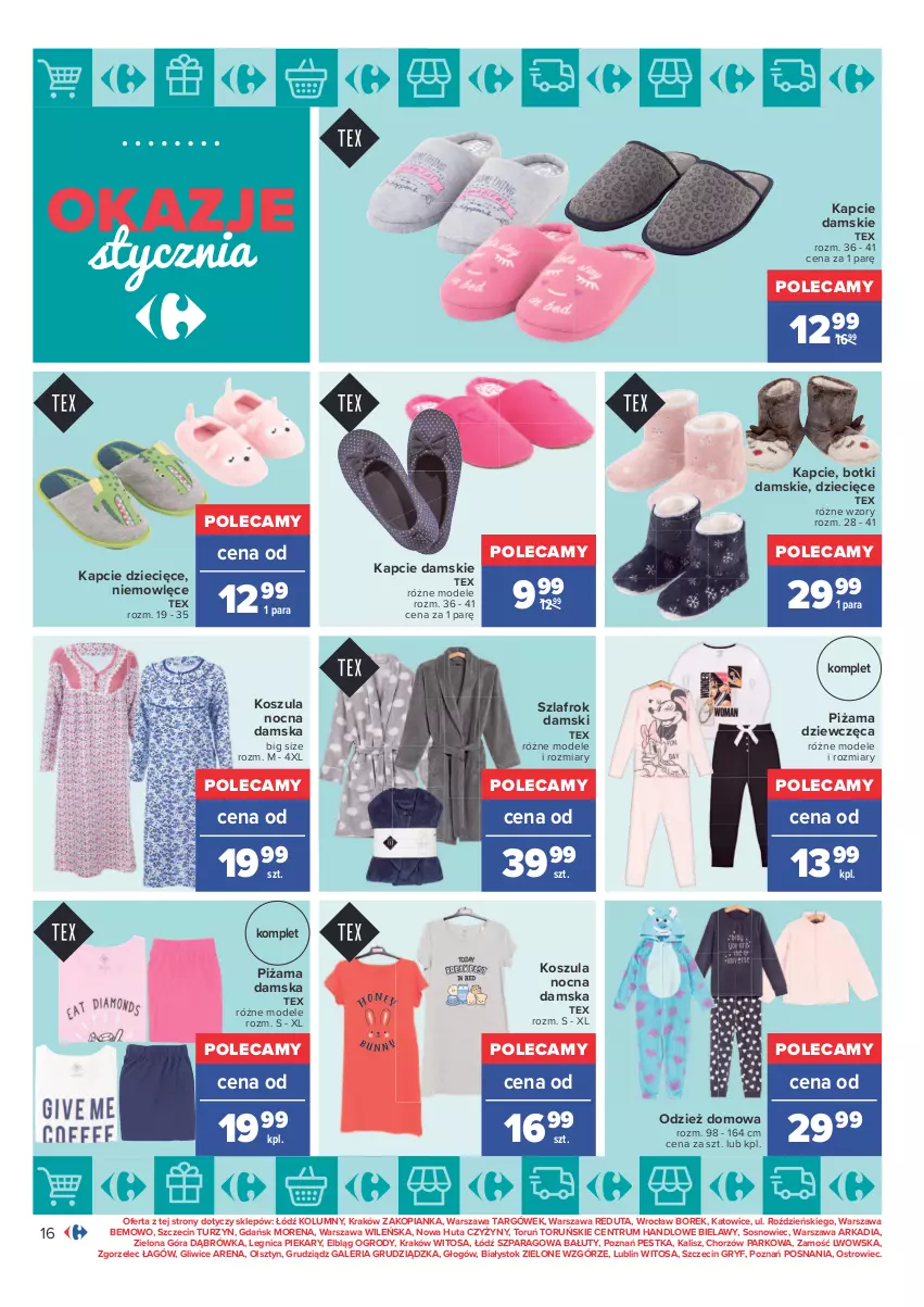 Gazetka promocyjna Carrefour - Gazetka Carrefour Okazje stycznia - ważna 03.01 do 31.01.2022 - strona 16 - produkty: Botki, Dzieci, Gry, Kapcie, Kosz, Koszula, Koszula nocna, Piżama, Rum, Sos, Szlafrok