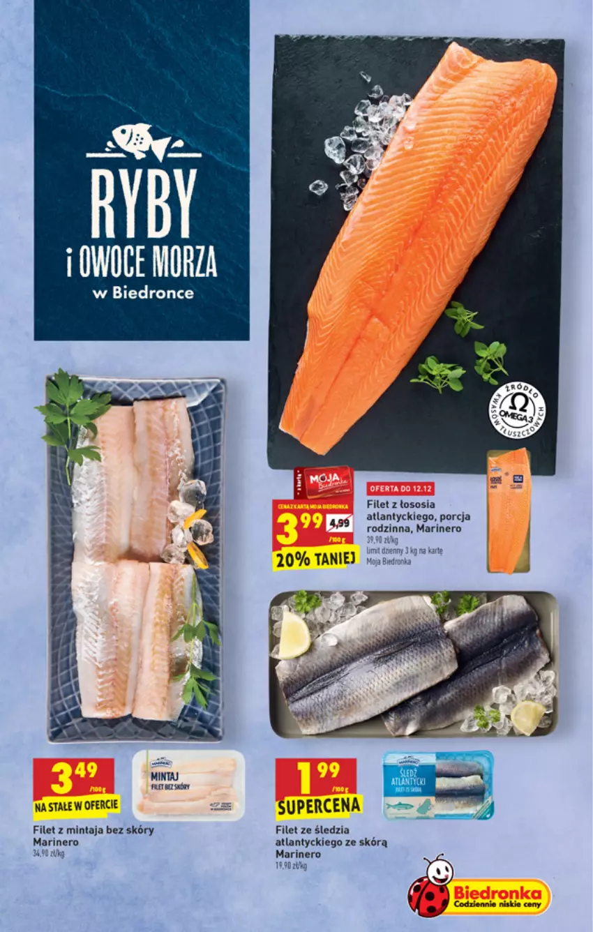 Gazetka promocyjna Biedronka - W tym tygodniu PM - ważna 09.12 do 15.12.2021 - strona 21 - produkty: Dron, Fa, Filet z mintaja, Mintaj, Owoce, Owoce morza, Por, Sos