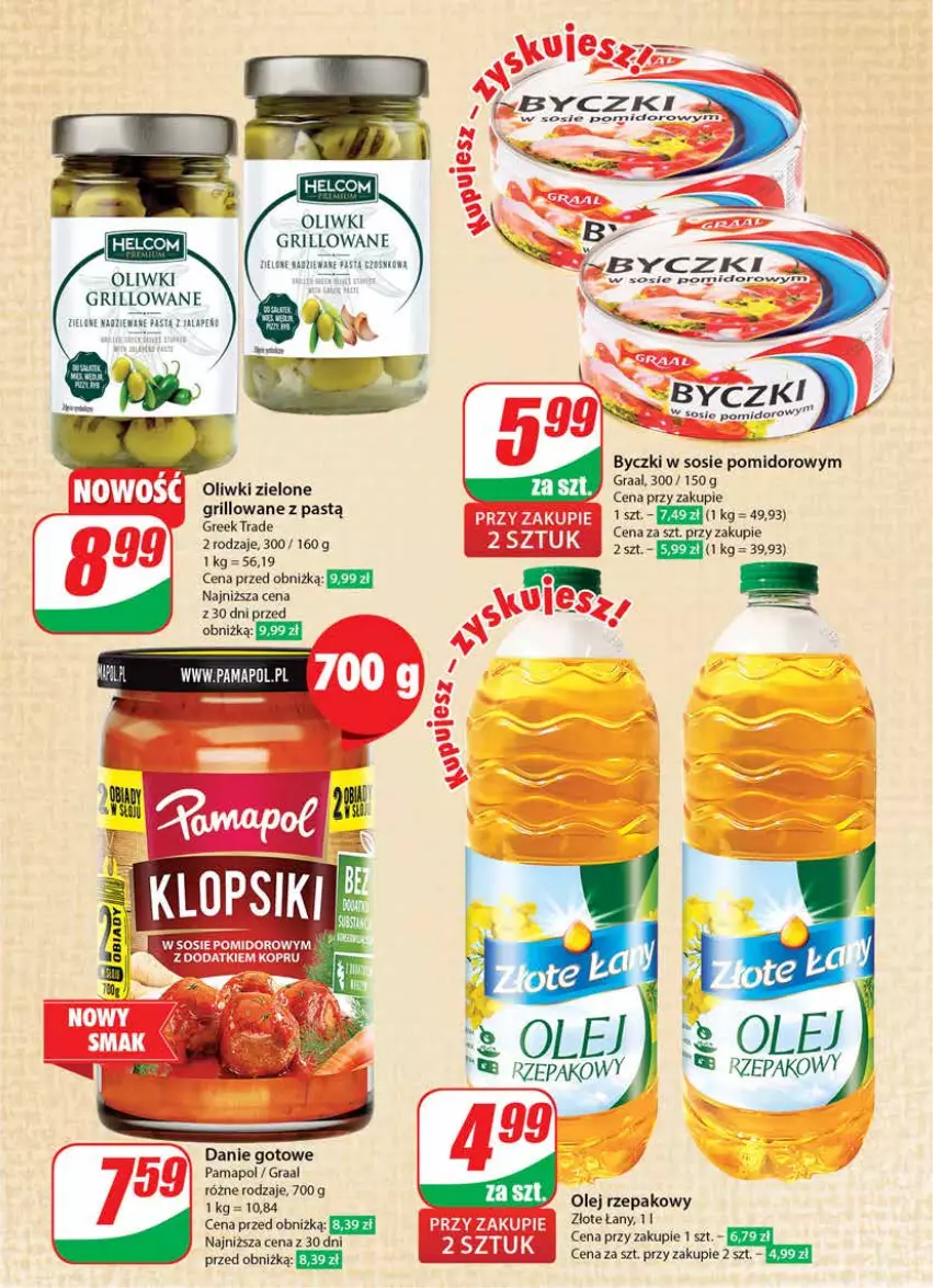 Gazetka promocyjna Dino - Gazetka 36 / 2024 - ważna 04.09 do 10.09.2024 - strona 19 - produkty: Danie gotowe, Gra, Graal, Grill, Olej, Olej rzepakowy, Oliwki, Oliwki zielone, Sos