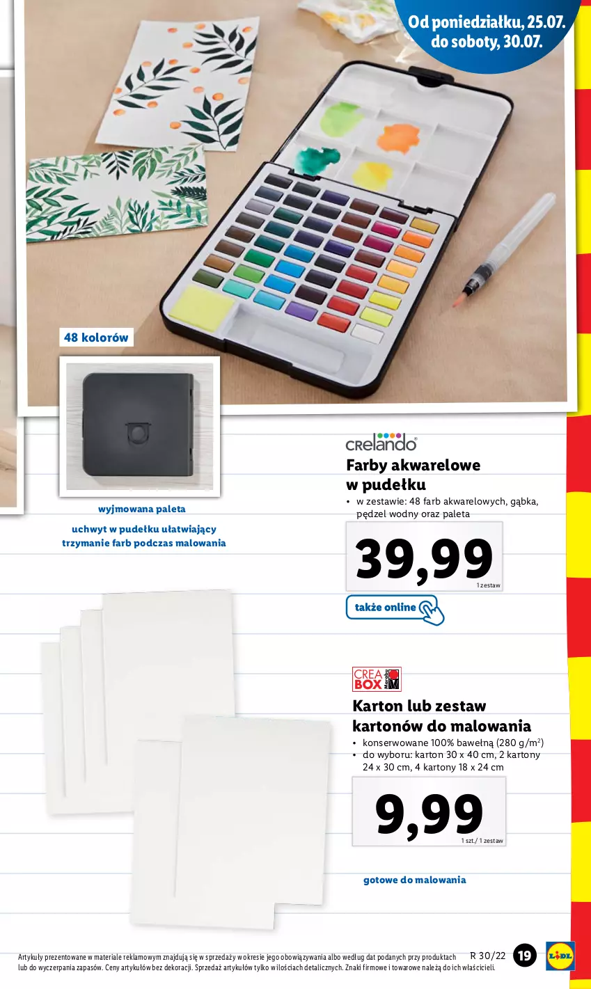 Gazetka promocyjna Lidl - GAZETKA - ważna 25.07 do 30.07.2022 - strona 19 - produkty: Fa, Paleta, Ser