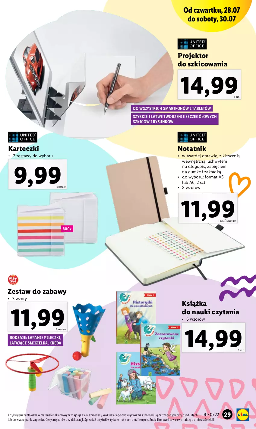 Gazetka promocyjna Lidl - GAZETKA - ważna 25.07 do 30.07.2022 - strona 29 - produkty: Długopis, Książka, Smartfon, Tablet