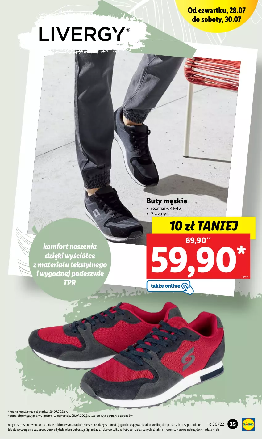 Gazetka promocyjna Lidl - GAZETKA - ważna 25.07 do 30.07.2022 - strona 35 - produkty: Buty