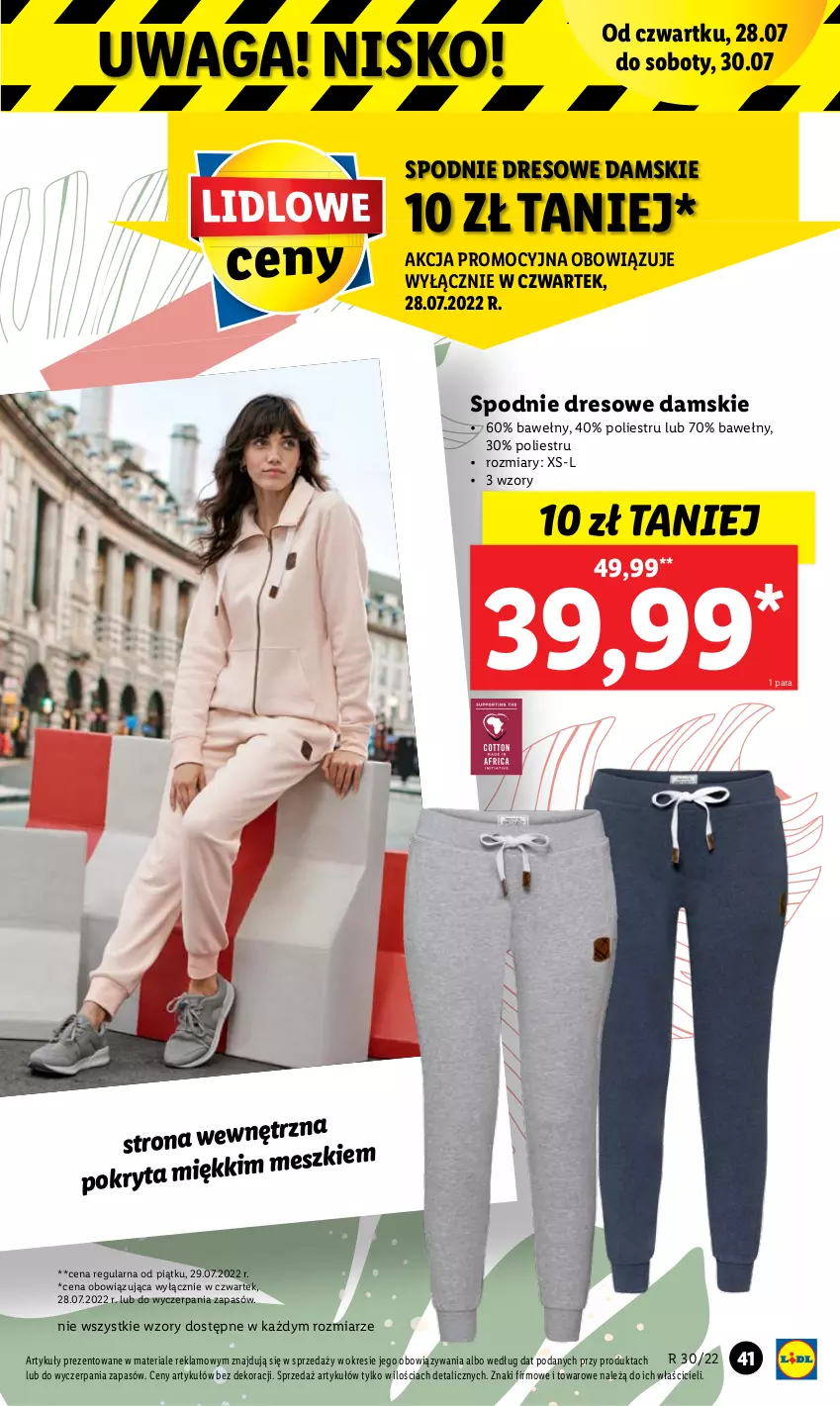 Gazetka promocyjna Lidl - GAZETKA - ważna 25.07 do 30.07.2022 - strona 43 - produkty: Dres, Spodnie, Spodnie dresowe, Waga