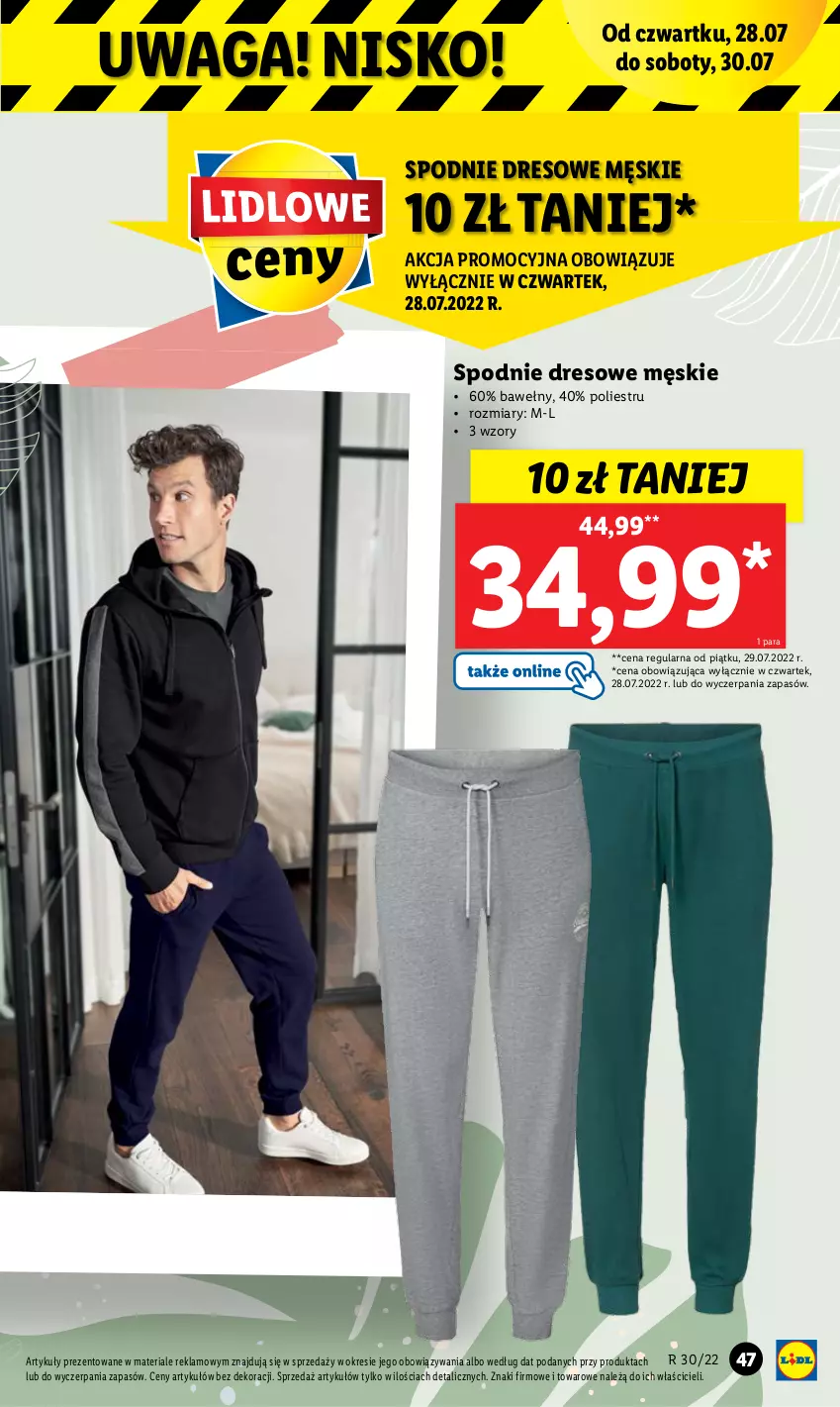 Gazetka promocyjna Lidl - GAZETKA - ważna 25.07 do 30.07.2022 - strona 49 - produkty: Dres, Spodnie, Spodnie dresowe, Waga