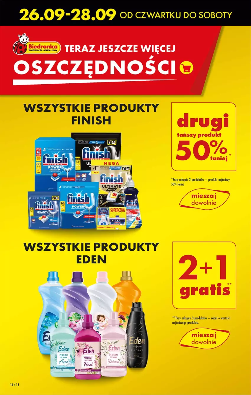 Gazetka promocyjna Biedronka - Od czwartku - ważna 26.09 do 02.10.2024 - strona 14 - produkty: Finish, Tera