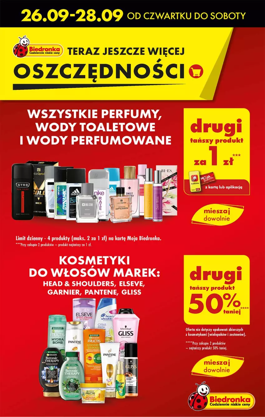 Gazetka promocyjna Biedronka - Od czwartku - ważna 26.09 do 02.10.2024 - strona 15 - produkty: Dron, Elseve, Garnier, Pantene, Perfum, Tera