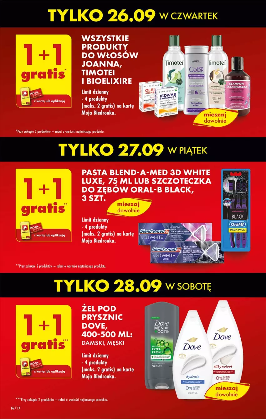 Gazetka promocyjna Biedronka - Od czwartku - ważna 26.09 do 02.10.2024 - strona 16 - produkty: Blend-a-Med, Dove, Dron, Gra, Lack, Szczoteczka