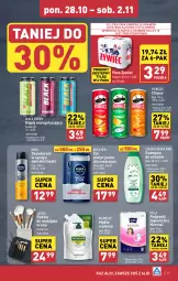 Gazetka promocyjna Aldi - Pełna oferta - Gazetka - ważna od 02.11 do 02.11.2024 - strona 15 - produkty: Piwa, Piwo, Makijaż, Nivea Men, Mydło w płynie, Gra, Palmolive, Bell, Dezodorant, Chipsy, Lack, Szampon, Podpaski, Pringles, Bella, Mydło, Napój, Nivea