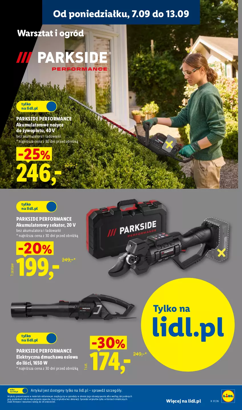 Gazetka promocyjna Lidl - Gazetka ważna od 07.09. do 12.09. - ważna 07.09 do 12.09.2026 - strona 11 - produkty: Akumulator, Noż, Nożyce, Ogród, Parkside, Sekator