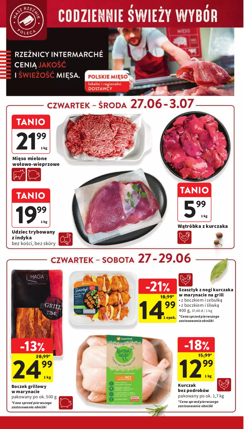 Gazetka promocyjna Intermarche - Gazetka Intermarche - ważna 27.06 do 03.07.2024 - strona 12 - produkty: Boczek, Grill, Kurczak, Mięso, Mięso mielone