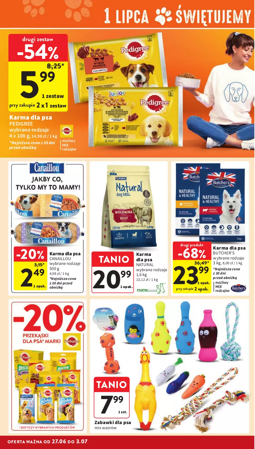 Gazetka promocyjna Intermarche - Gazetka Intermarche - ważna 27.06 do 03.07.2024 - strona 34 - produkty: Butcher's, Canaillou, Pedigree