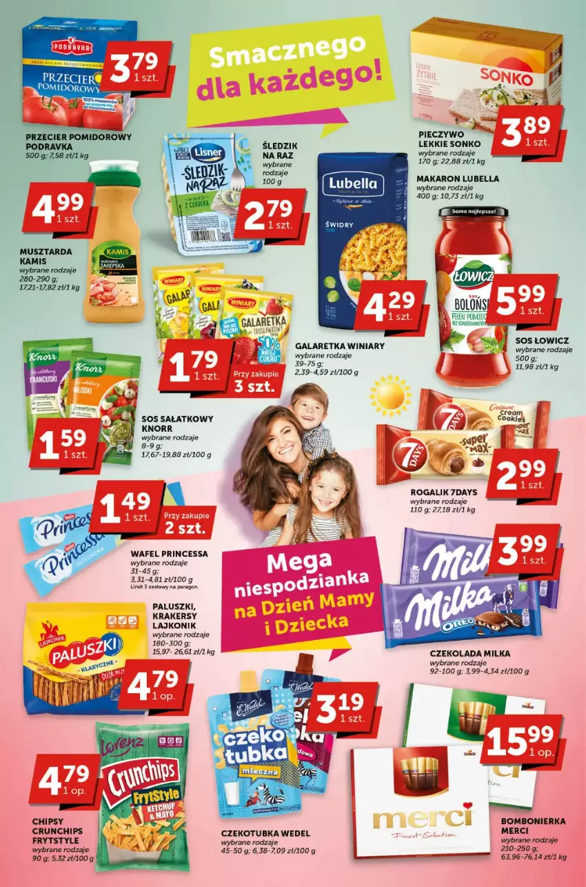 Gazetka promocyjna ABC - ważna 18.05 do 30.05.2023 - strona 3 - produkty: Bell, Bella, Chipsy, Crunchips, Czekolada, Fa, Gala, Galaretka, Kamis, Knorr, Krakersy, Lajkonik, Lubella, Makaron, Merci, Milka, Mus, Musztarda, Piec, Pieczywo, Princessa, Rogal, Sałat, Sonko, Sos, Winiary