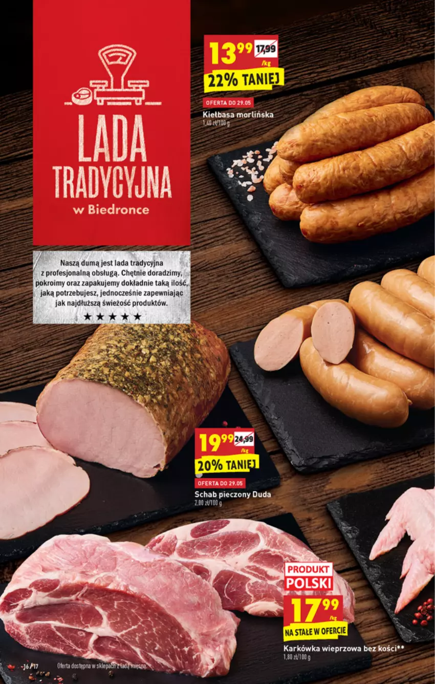 Gazetka promocyjna Biedronka - W tym tygodniu - ważna 27.05 do 02.06.2021 - strona 16 - produkty: Dron, Duda, Karkówka wieprzowa, Kiełbasa, Piec, Schab pieczony