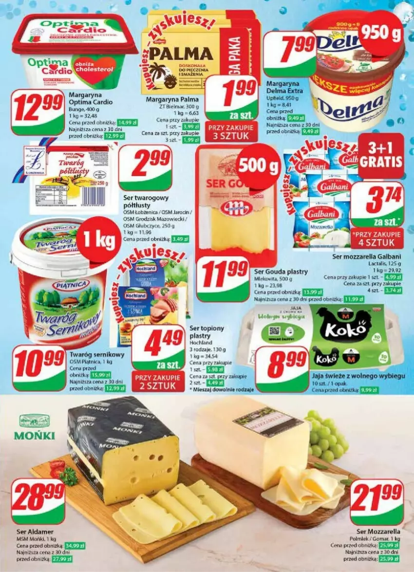 Gazetka promocyjna Dino - ważna 27.12.2024 do 02.01.2025 - strona 7 - produkty: Gouda, Gouda plastry, Hochland, Margaryna, Mleko, Mlekovita, Mozzarella, Palma, Polmiek, Ser, Ser topiony, Ser twarogowy, Top