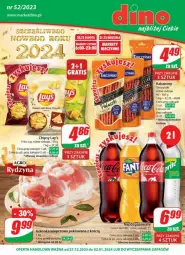 Gazetka promocyjna Dino - Gazetka - ważna od 02.01 do 02.01.2025 - strona 1 - produkty: Chipsy, Tarczyński, Napój gazowany, Kabanos, Golonka wieprzowa, Napój