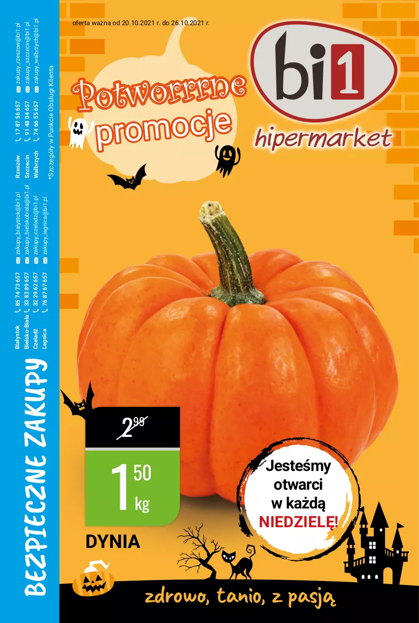 Gazetka promocyjna Bi1 - Potworne promocje - ważna 20.10 do 26.10.2021 - strona 1 - produkty: Piec