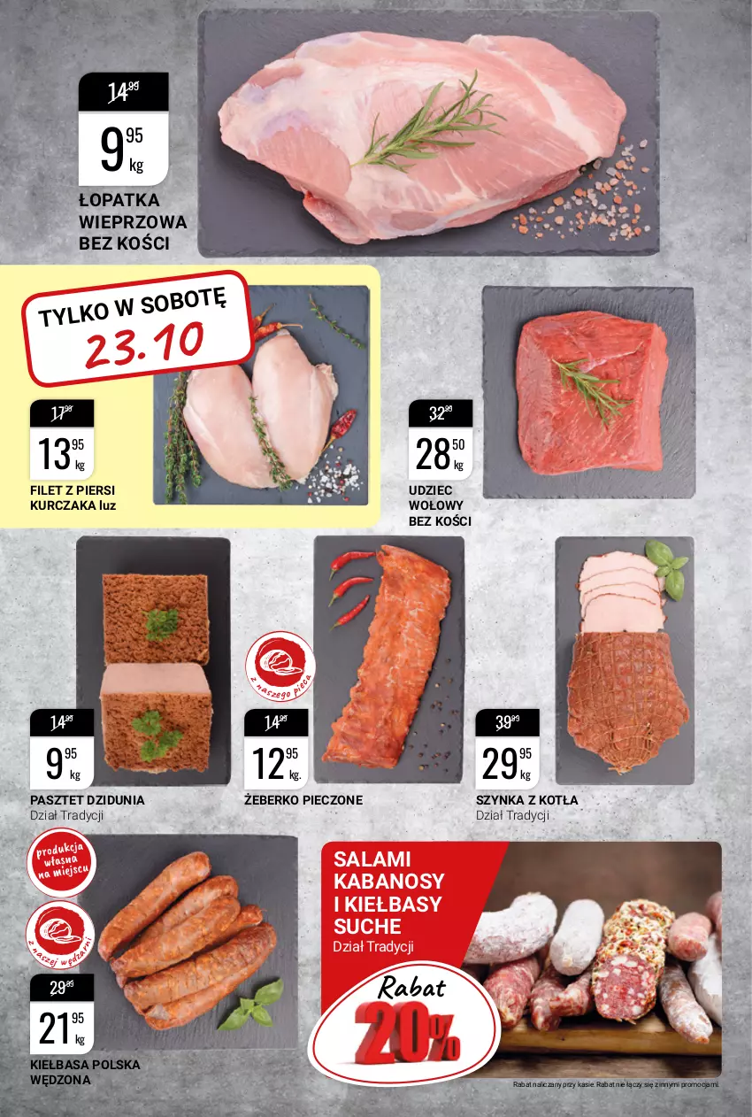 Gazetka promocyjna Bi1 - Potworne promocje - ważna 20.10 do 26.10.2021 - strona 6 - produkty: Filet z piersi kurczaka, Kabanos, Kiełbasa, Kurczak, Pasztet, Piec, Salami, Szynka, Udziec wołowy