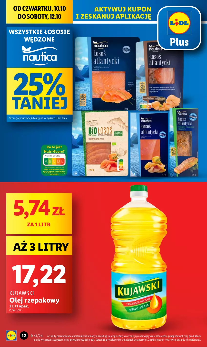 Gazetka promocyjna Lidl - GAZETKA - ważna 10.10 do 12.10.2024 - strona 12 - produkty: Kujawski, Olej, Olej rzepakowy, Sos, Wazon