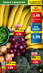 Gazetka promocyjna Lidl - GAZETKA - Gazetka - ważna od 12.10 do 12.10.2024 - strona 25 - produkty: Cebula czerwona, Banany, Cebula, Warzywa, Ziemniaki, Owoce, Brokuły