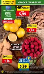 Gazetka promocyjna Lidl - GAZETKA - Gazetka - ważna od 12.10 do 12.10.2024 - strona 26 - produkty: Kurkuma, Warzywa, Ser, Por, Cytryny, Maliny, Owoce, Chleb, Imbir