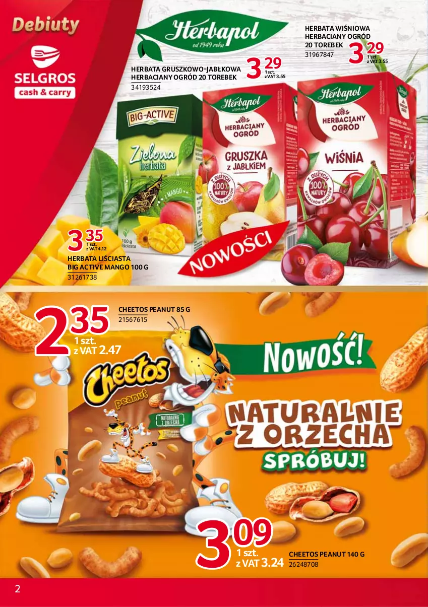 Gazetka promocyjna Selgros - Debiuty w Selgros - ważna 11.03 do 24.03.2021 - strona 2 - produkty: Cheetos, Herbata, Mango, Ogród