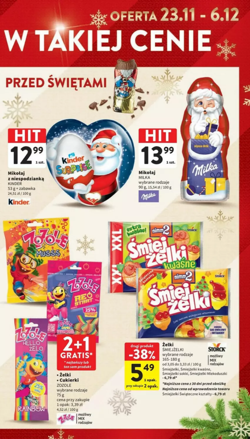 Gazetka promocyjna Intermarche - ważna 23.11 do 29.11.2023 - strona 3 - produkty: Cukier, Cukierki, Kinder, Sok, Zabawka