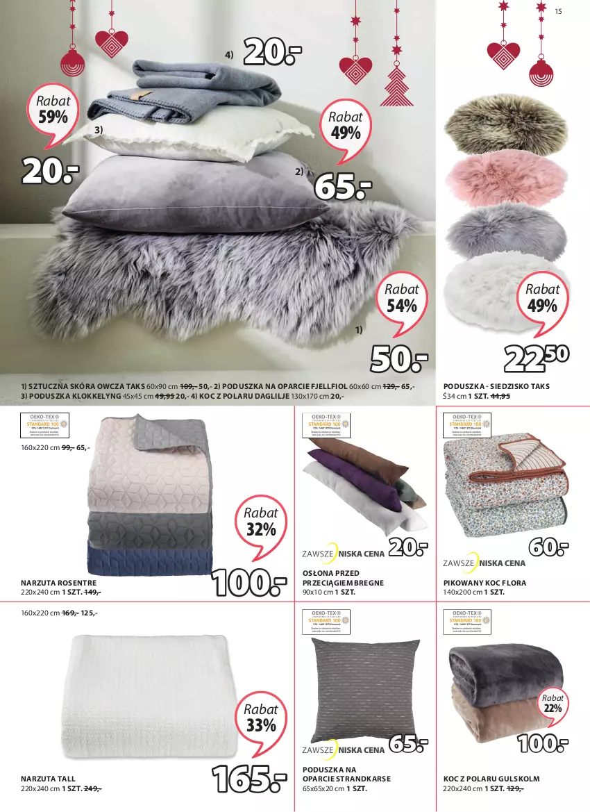 Gazetka promocyjna Jysk - Oferta tygodnia - ważna 08.12 do 23.12.2021 - strona 16 - produkty: Flora, Koc, Narzuta, Poduszka, Siedzisko, Tran