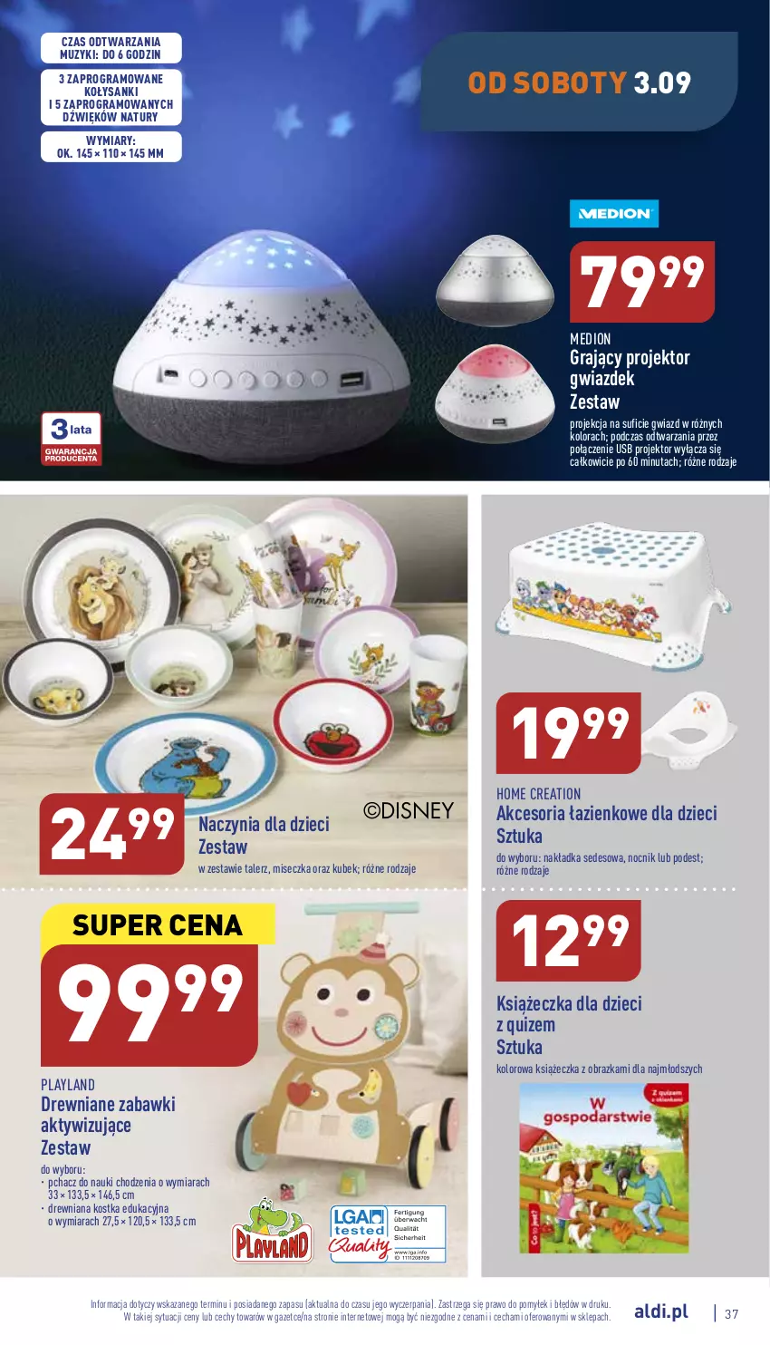 Gazetka promocyjna Aldi - Pełny katalog - ważna 29.08 do 03.09.2022 - strona 37 - produkty: Dzieci, Gra, Kubek, Miseczka, Nocnik, Obraz, Quiz, Sanki, Talerz