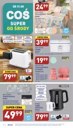 Gazetka promocyjna Aldi - Pełny katalog - Gazetka - ważna od 03.09 do 03.09.2022 - strona 28 - produkty: Chlebak, Chodnik, Czajnik elektryczny, Czajnik, Pojemnik, Toster, Chleb, Obrus