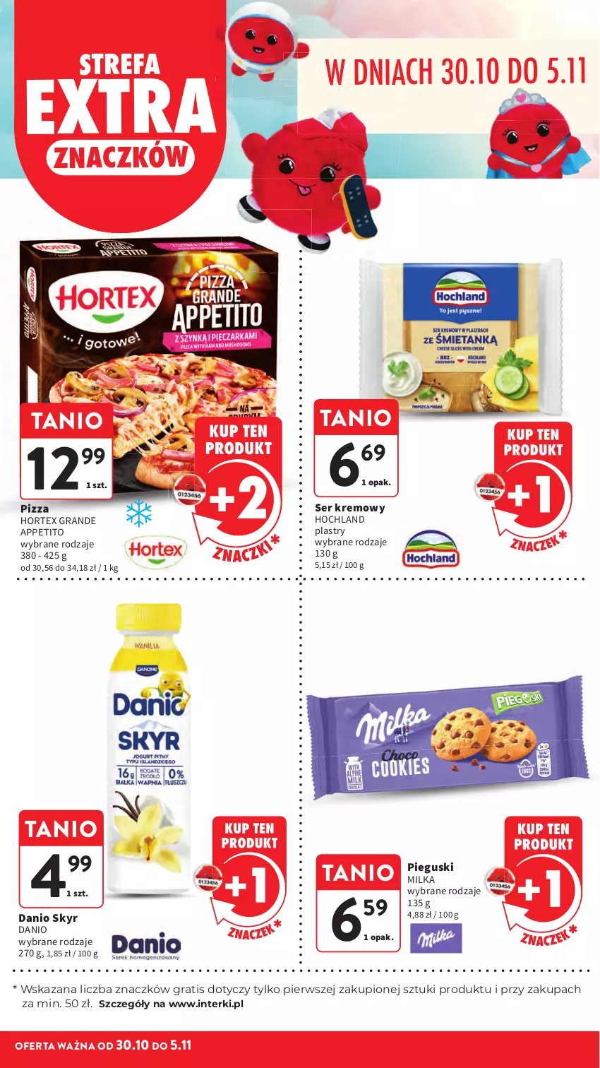 Gazetka promocyjna Intermarche - Gazetka Intermarche - ważna 30.10 do 05.11.2025 - strona 12 - produkty: Danio, Fa, Gra, Hochland, Hortex, Milka, Pizza, Ser