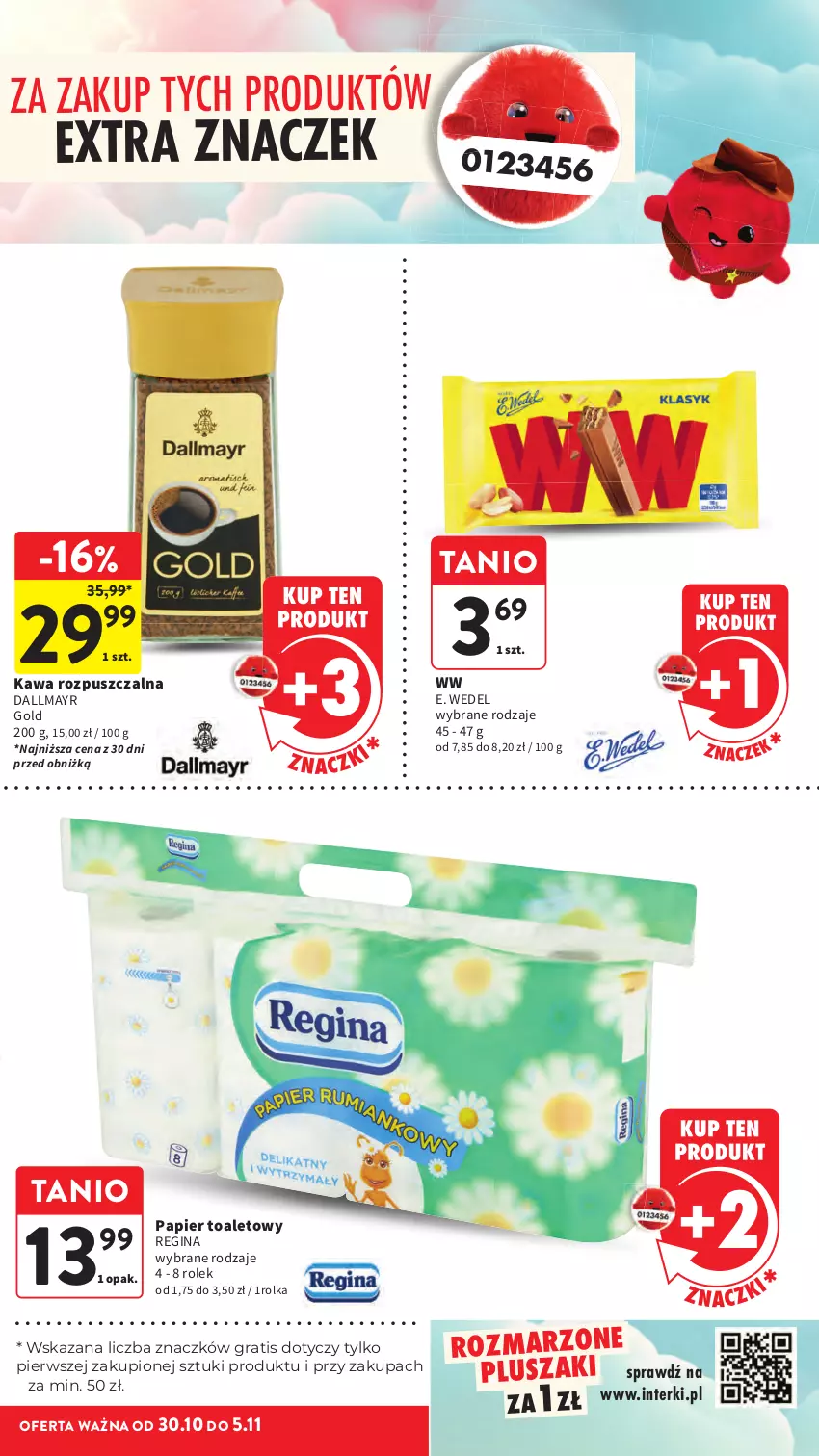 Gazetka promocyjna Intermarche - Gazetka Intermarche - ważna 30.10 do 05.11.2025 - strona 13 - produkty: Dallmayr, E. Wedel, Gin, Gra, Kawa, Kawa rozpuszczalna, Papier, Papier toaletowy, Pluszak