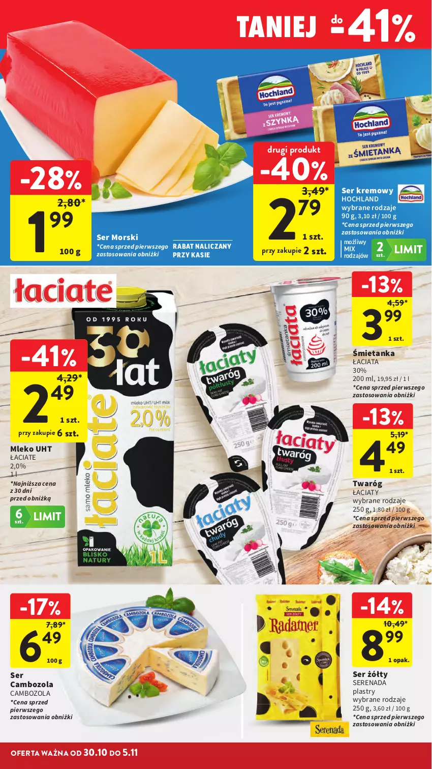 Gazetka promocyjna Intermarche - Gazetka Intermarche - ważna 30.10 do 05.11.2025 - strona 28 - produkty: Hochland, Mleko, Ser, Twaróg
