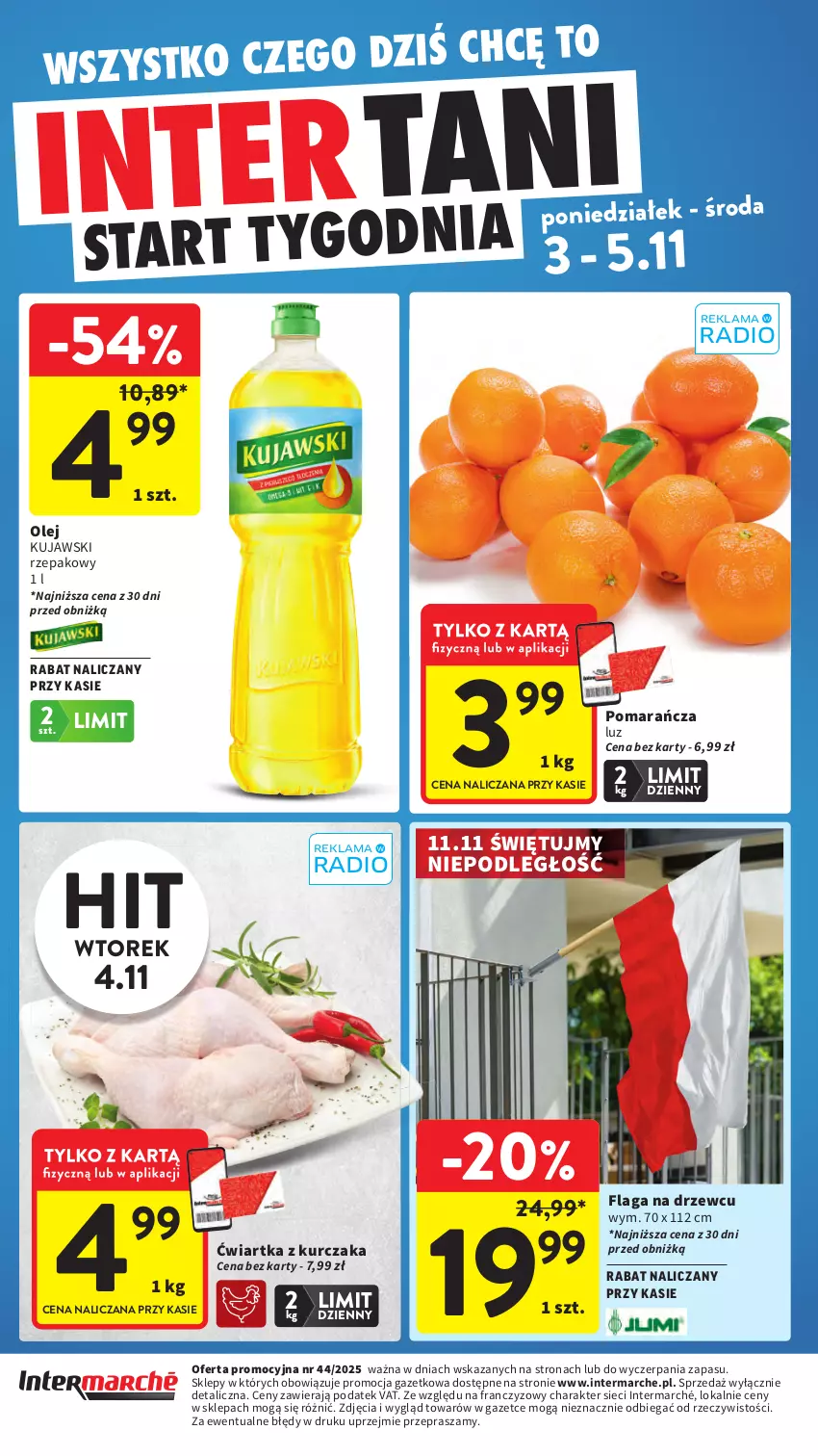 Gazetka promocyjna Intermarche - Gazetka Intermarche - ważna 30.10 do 05.11.2025 - strona 44 - produkty: Kujawski, Kurczak, Olej