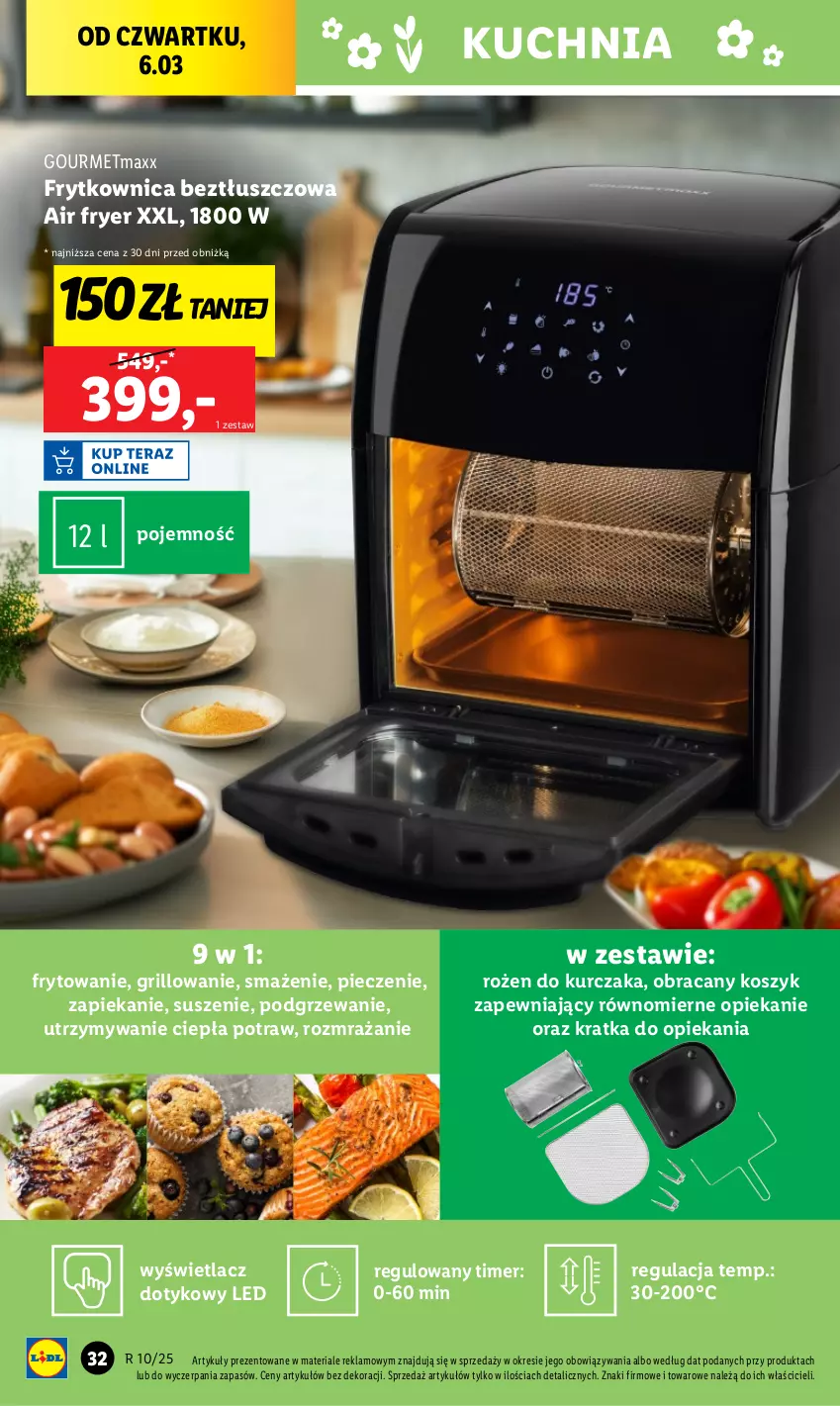 Gazetka promocyjna Lidl - GAZETKA - ważna 03.03 do 08.03.2025 - strona 32 - produkty: Grill, Kosz, Kuchnia, Kurczak, Piec