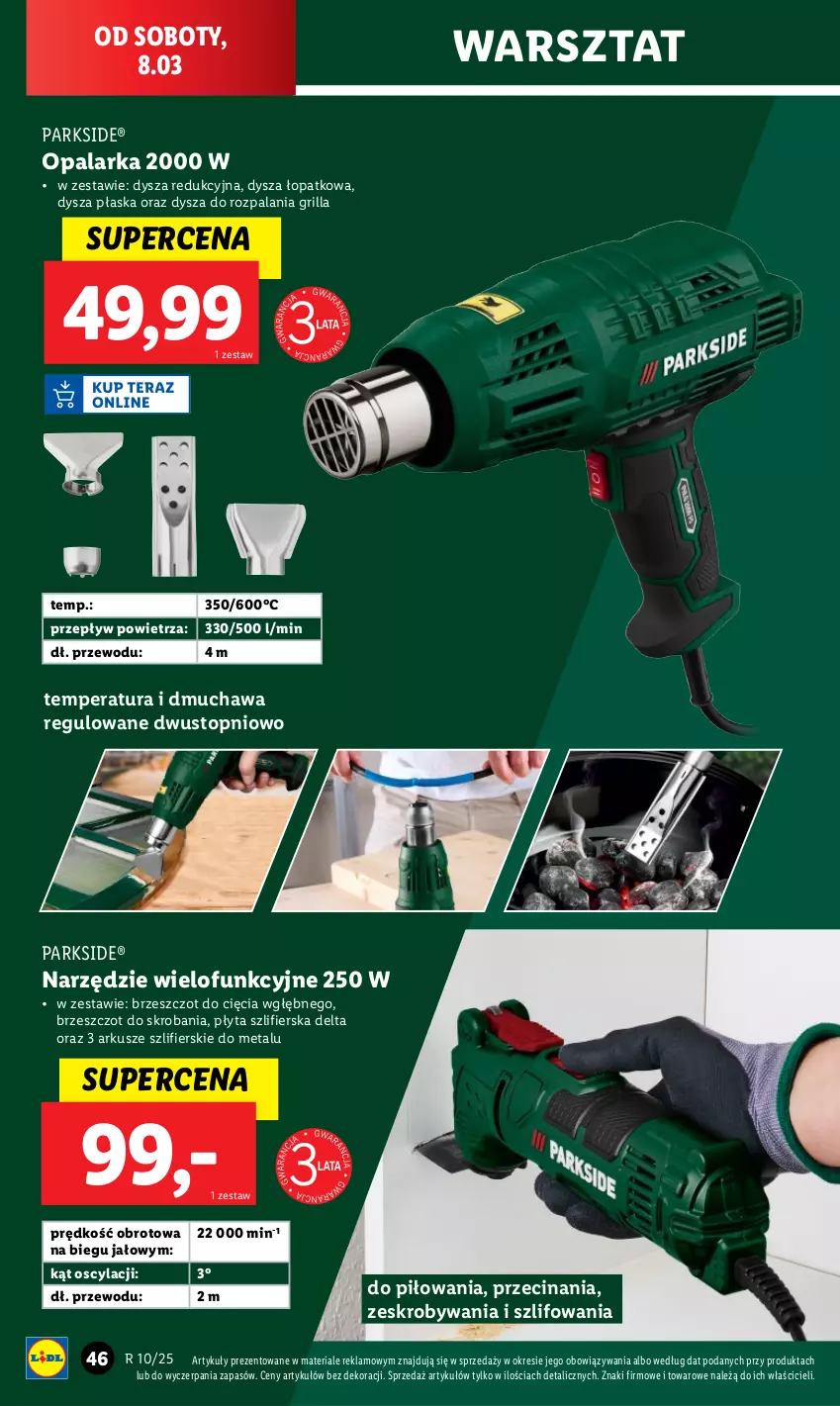 Gazetka promocyjna Lidl - GAZETKA - ważna 03.03 do 08.03.2025 - strona 52 - produkty: Grill, Moda, Opalarka, Parkside, Płyta, Top