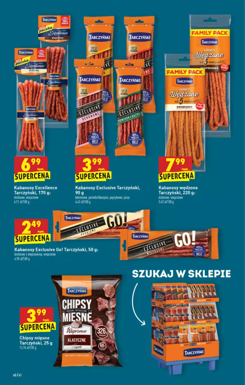 Gazetka promocyjna Biedronka - Długi weekend - ważna 02.06 do 09.06.2021 - strona 40 - produkty: Chipsy, Chipsy mięsne, Fa, Kabanos, Tarczyński