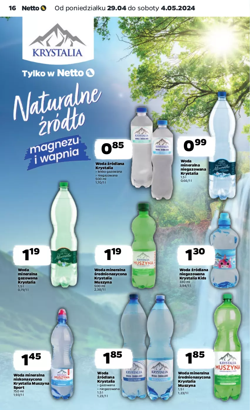 Gazetka promocyjna Netto - Artykuły spożywcze - ważna 29.04 do 04.05.2024 - strona 16 - produkty: LANA, Mus, Por, Sport, Szyna, Woda, Woda mineralna