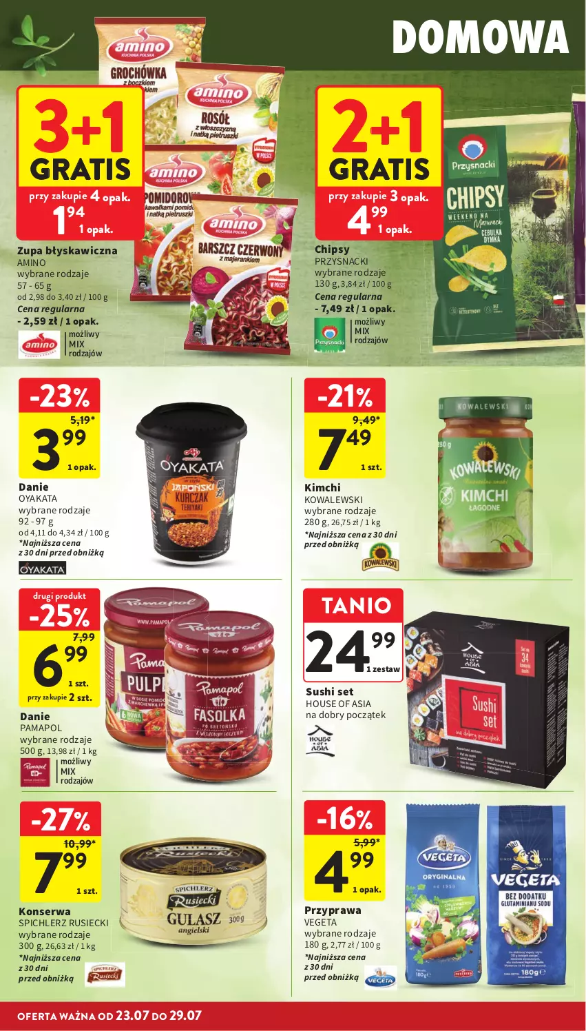 Gazetka promocyjna Intermarche - Gazetka Intermarche - ważna 23.07 do 29.07.2026 - strona 26 - produkty: Chipsy, Gra, House of Asia, Przysnacki, Ser, Spichlerz Rusiecki, Sushi, Vegeta, Zupa