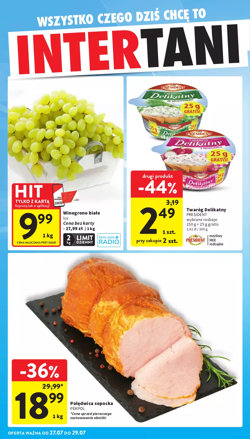 Gazetka promocyjna Intermarche - Gazetka Intermarche - ważna 23.07 do 29.07.2026 - strona 38 - produkty: Gra, Pekpol, Polędwica, Twaróg, Twaróg delikatny, Wino
