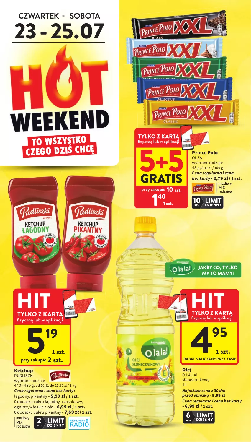 Gazetka promocyjna Intermarche - Gazetka Intermarche - ważna 23.07 do 29.07.2026 - strona 4 - produkty: Gra, Ketchup, Olej, Prince Polo, Pudliszki