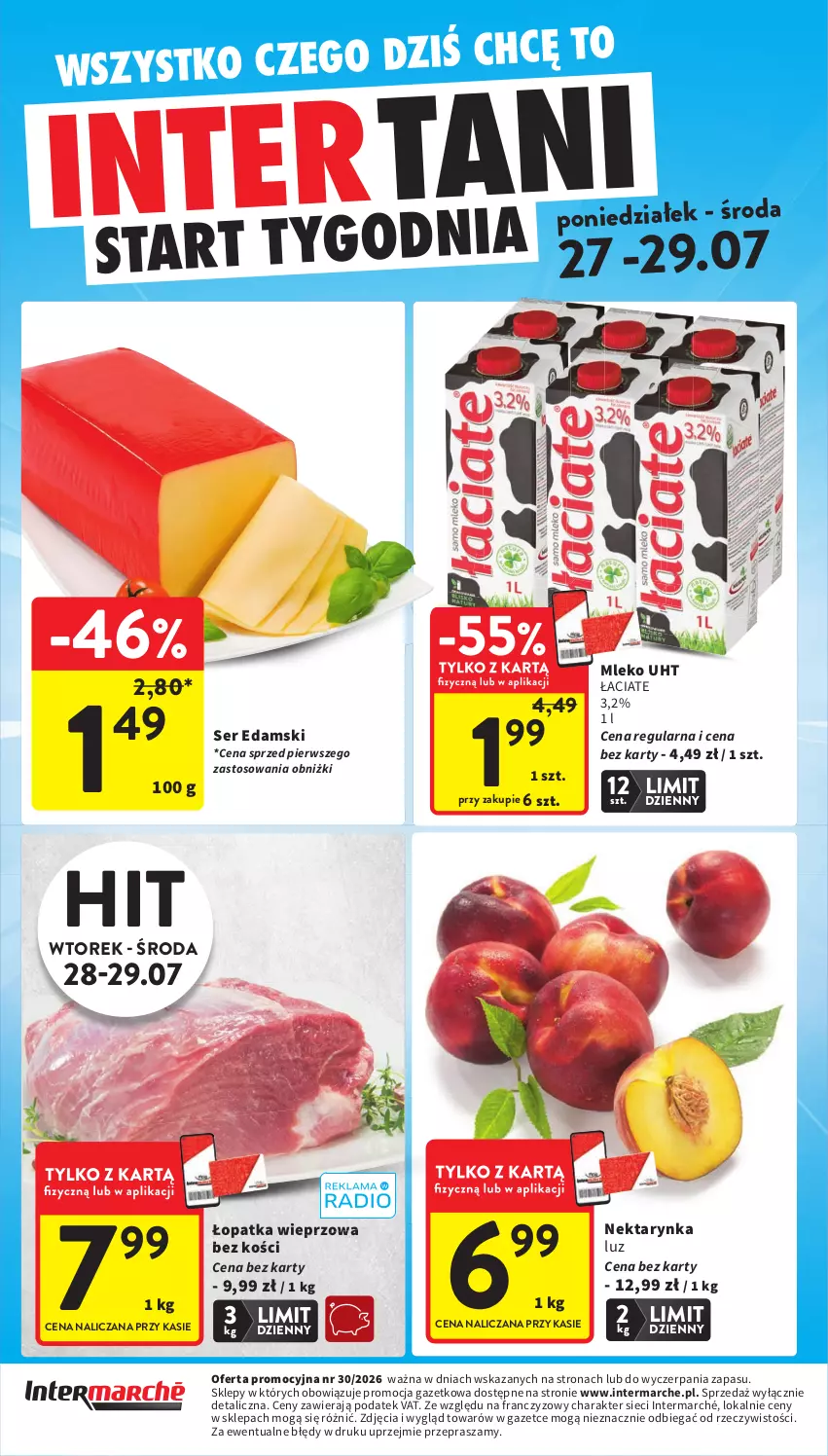 Gazetka promocyjna Intermarche - Gazetka Intermarche - ważna 23.07 do 29.07.2026 - strona 40 - produkty: Edam, Mleko, Nektar, Nektarynka, Ser