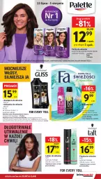 Gazetka promocyjna Intermarche - Gazetka Intermarche - Gazetka - ważna od 29.07 do 29.07.2026 - strona 33 - produkty: Palette, Dezodorant, Color Creme, Taft, Szampon, Lakier do włosów, Odżywka, Pianka do włosów, Lakier, Farba do włosów, Fa