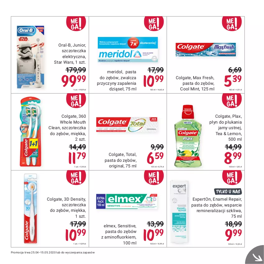 Gazetka promocyjna Rossmann - Maj I - ważna 25.04 do 15.05.2021 - strona 3 - produkty: Colgate, Elmex, Gin, LG, Pasta do zębów, Płyn do płukania, Płyn do płukania jamy ustnej, Star Wars, Szczoteczka, Szczoteczka do zębów