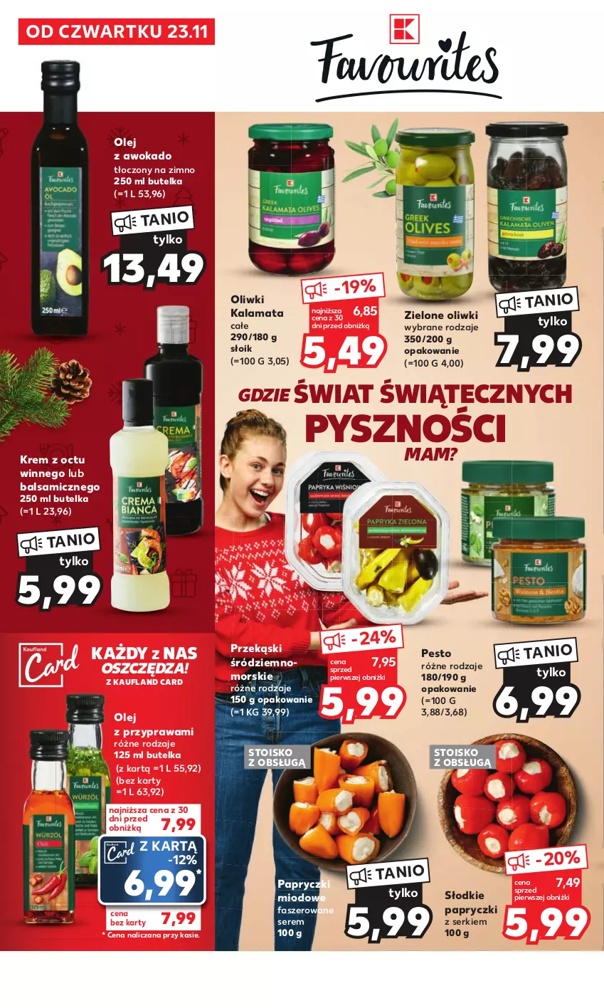 Gazetka promocyjna Kaufland - Kaufland - ważna 23.11 do 24.12.2023 - strona 12 - produkty: Fa, Olej, Oliwki, Pesto, Ser