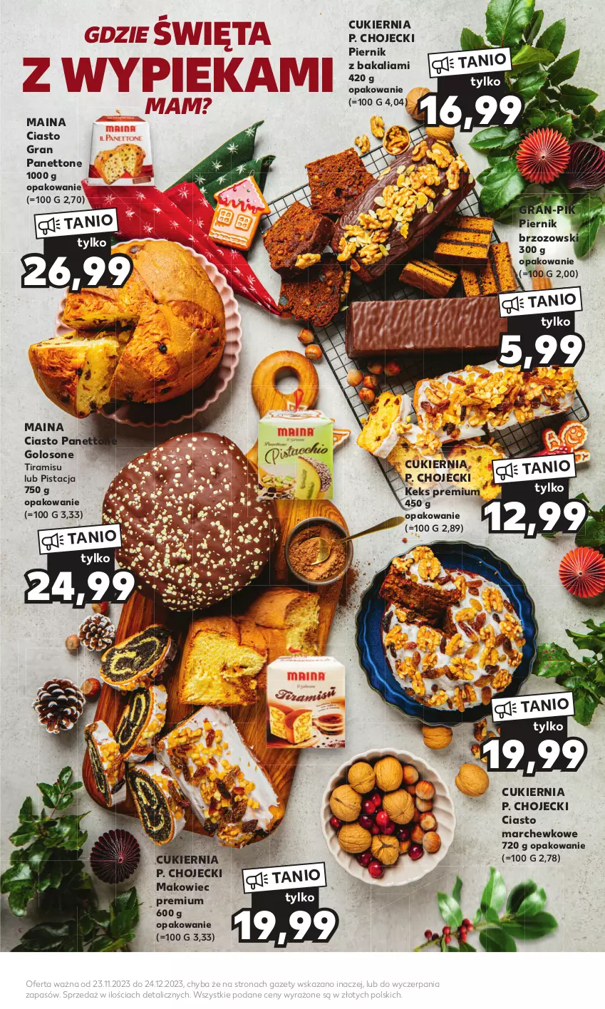 Gazetka promocyjna Kaufland - Kaufland - ważna 23.11 do 24.12.2023 - strona 17 - produkty: Cukier, Deser, Gra, Makowiec, Piernik, Ser