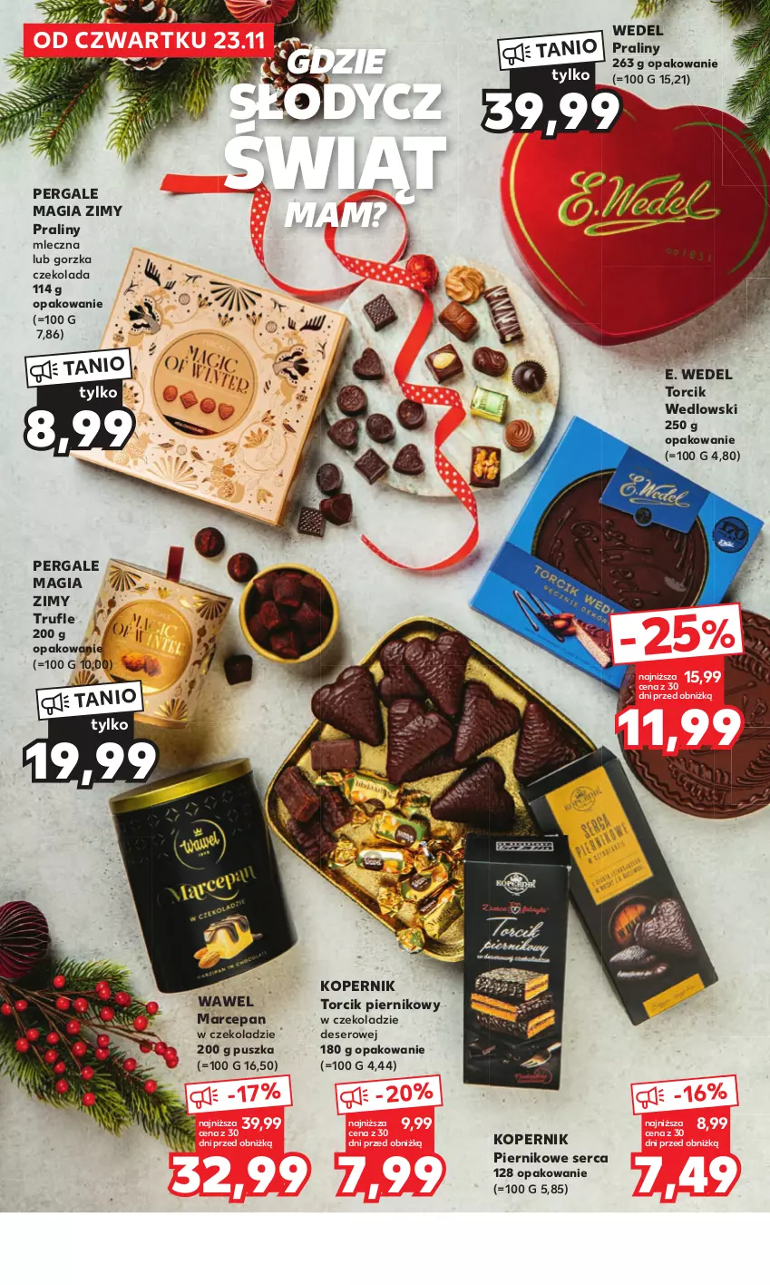 Gazetka promocyjna Kaufland - Kaufland - ważna 23.11 do 24.12.2023 - strona 18 - produkty: Czekolada, Deser, E. Wedel, Lody, Piernik, Praliny, Ser, Wawel