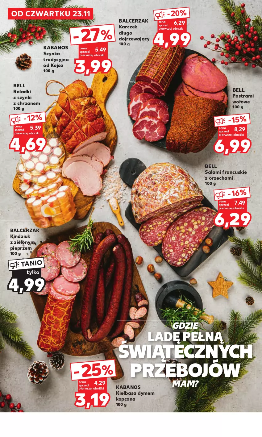 Gazetka promocyjna Kaufland - Kaufland - ważna 23.11 do 24.12.2023 - strona 6 - produkty: Bell, Chrzan, Kabanos, Kiełbasa, Kindziuk, Pieprz, Salami, Ser, Szynka