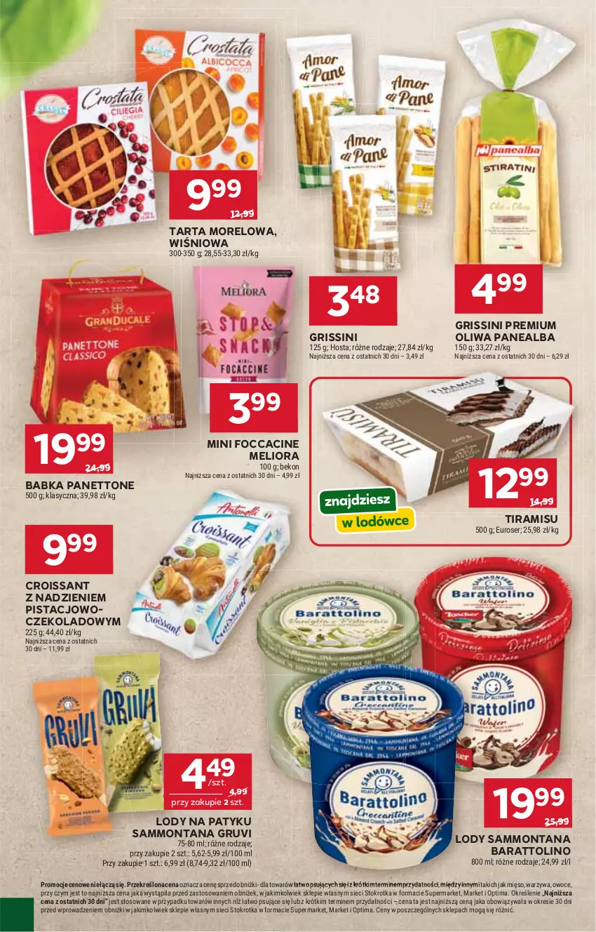 Gazetka promocyjna Stokrotka - Supermarket - ważna 16.04 do 22.04.2026 - strona 38 - produkty: Babka, Beko, Croissant, Grissini, Lody, Mięso, Optima, Owoce, Ser, Tarta, Warzywa
