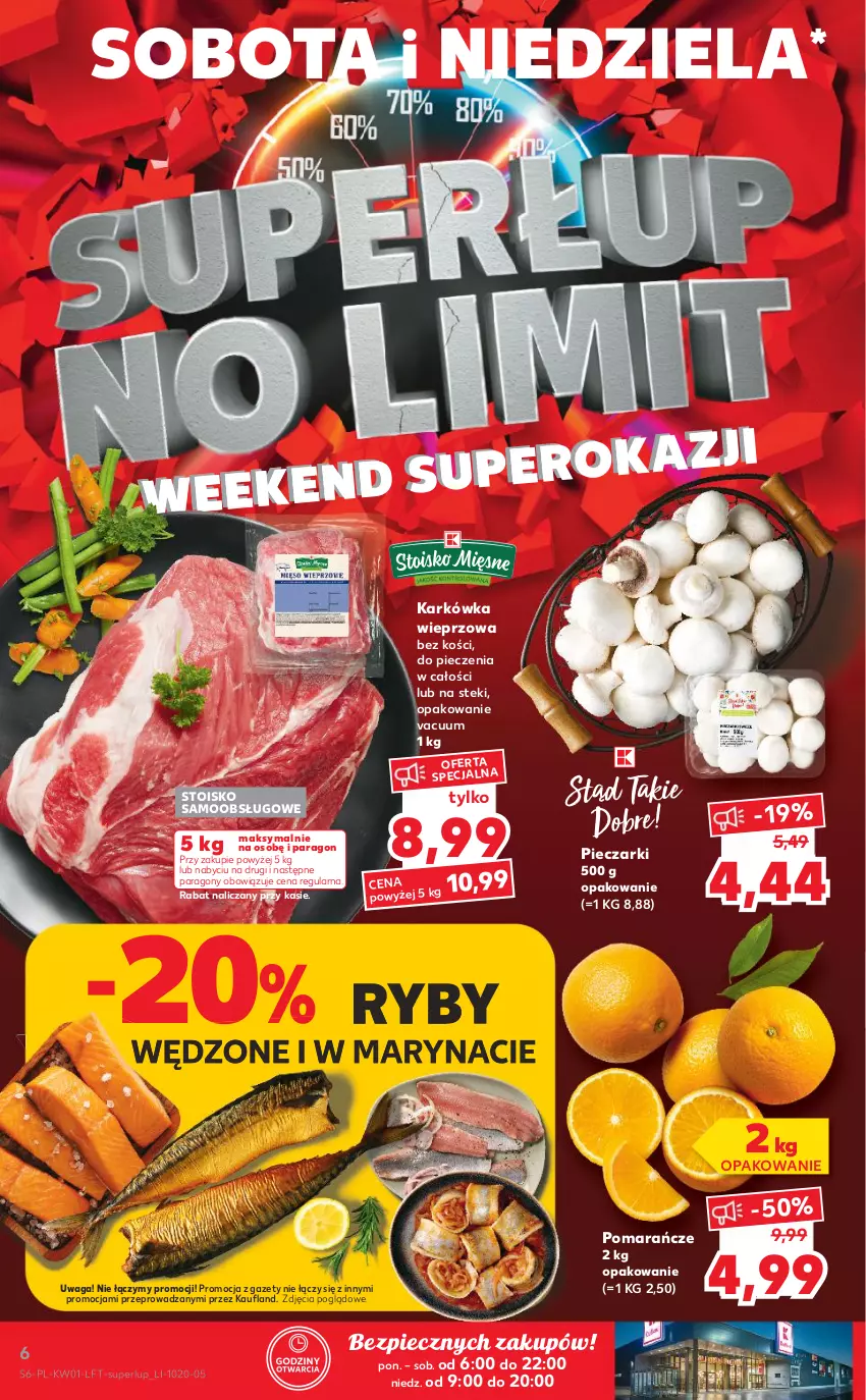 Gazetka promocyjna Kaufland - OFERTA TYGODNIA - ważna 05.01 do 12.01.2022 - strona 6 - produkty: Karkówka wieprzowa, Piec, Pomarańcze, Stek, Waga